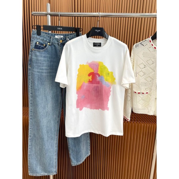 激安シャネルCHANEL親子コーデ 子供大人半袖Tシャツハイブランドコピー服子供ウェア可愛いシャネル親子 ペアルック韓国風