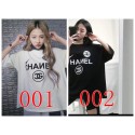 シャネルtシャツ夏 親子 ペアルックCHANEL子供tシャツ白と黒男女兼用シャネルハイブランドシャツキッズ男の子 女の子半袖お揃い 子ども服ママパパ お揃い おそろい恋人お揃いCHANEL 激安ハイブランド服コピー