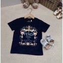 フェンディ風 くまちゃんプリント 親子半袖 T シャツ 春夏FENDI 風 スポーツアイコンプリント 親子お揃い T シャツフェンディ fendi可愛い半袖tシャツ激安