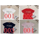 フェンディ風 FENDI ロゴキッズ 親子コーデT シャツ 4 色展開 春夏 男の子女の子FENDI 風カラフルプリントロゴフェンディキッズ半袖 T シャツ 親子お揃い ペアルック