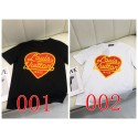 ルイヴィトン半袖 T シャツ 親子 ペアルックLV風ハートロゴオーバーサイズ T シャツ ハイブランド男女兼用可愛い ルイヴィトンキッズ tシャツ 可春夏用 2 色展開