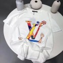 ルイヴィトンT シャツ 親子LV 風カラフルアートプリント半袖 T シャツ ユニセックスルイヴィトン親子お揃い可春夏用 T シャツ おしゃれ / プレゼント / ギフトLV 風人気