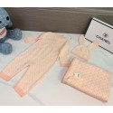 フェンディ FENDI ロンパース ベビー服 秋冬 FF柄FFロゴ ベビー用ブランケット 66.73.80.90 100cm ニット新生児3点セット FENDI オールインワン ベビーロンパース
