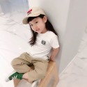 2990円だけロエベ半袖Tシャツ子供キッズ黒白シンプル激安ブランドパロディ風ロエベ半袖 ベビー服 黒 白 可愛い 子供服 かわいい 100-160cm  プレゼント 男の子 女の子 親子コーデコットン春夏tシャツトップスレディーズメンズかわいいＴシャツ