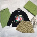 女の子 長袖 上下セットアップパンツ女の子 秋冬 グッチGUCCI長袖 ハーフスカート上下セットアップパンツ上下 2点 セット おしゃれ スポーツ パンツ運動 トレーナー 長袖グッチ