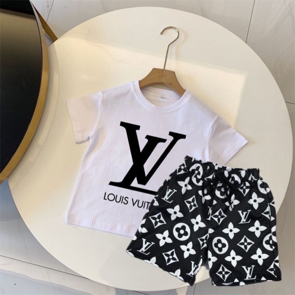 ルイヴィトン 子供服 セットアップ キッズ tシャツ ワンピース 洋服 lv 