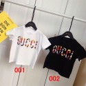 グッチ 子供用ショートスリーブ T シャツグッチ 子供向けショートスリーブ T シャツ デザイン豊富な半袖 Tシャツキッズ 激安黒と白 個性的なチャイルドウェグッチ子供服大人気  グッチ オリジナル GG ロゴ柄 子供用ショートスリーブ T シャツ 柔らかな素材で快適な着心地 デザイン豊富なユニセックスチャイルドウェア