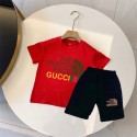 ザノースフェイス グッチ コラボ可愛い子供用ショートスリーブ T シャツ子供用ショートスリーブ T シャツグッチ高品質な素材を使用しザ・ノース・フェイス子供用半袖半ズボンセットです
