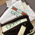 グッチ 子供用 スポーツウェア セットグッチ 子供用 白Tシャツと黒ショートパンツ セット高級感とファッション感を兼ね備えています男の子 女の子 グッチ半袖Tシャツ 子供服