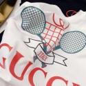 グッチ 子供用のテニス風ショートスリーブ T シャツ、クラシックなダブル G ロゴが可愛らしく表現半袖Tシャツ 子供服高品質グッチ GUCCI 半袖Tシャツ 子供服夏服男の子 女の子