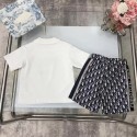 ディオールDIOR子供服キッズ コーディネートセット 春新作 刺繍ロゴパーカー&スウェットパンツ 3-15歳激安 ブランド子ども服パロディ夏服ディオール子供用トップとショーツセット、大人気デザイン
