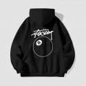 ステューシーStussy 子供向け ファッションフーディー 8 ボールモチーフ大人気Stussy おしゃれな 8 ボール 子供用連帽フーディー 個性的な男の子 女の子 ステューシー子供服