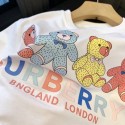バーバリー キッズ tシャツ子供用トーマステディベア柄カットソー T シャツバーバリー 男の子女の子用ポロシャツ風 T シャツ可愛ら人気Burberry子供服キッズ セットアップ