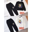 ルイヴィトン可愛いベアモチーフの子供用スウェット＆パンツセット 個性的なベアデザイン 子供用LV キッズ 子供服トレーニングセット人気子供 t シャツ男の子女の子 キッズ セットアップ ルイヴィトン