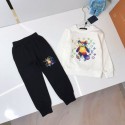 ルイヴィトン可愛いベアモチーフの子供用スウェット＆パンツセット 個性的なベアデザイン 子供用LV キッズ 子供服トレーニングセット人気子供 t シャツ男の子女の子 キッズ セットアップ ルイヴィトン