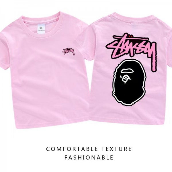  ステューシーキッズ tシャツ スタッシー キッズ ショート スリーブStussy 親子服です T シャツ - カッコいいデザインスタッシー キッズ ショート スリーブ T シャツ - 個性的なデザインでお子様を目立たせる