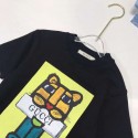 グッチ子供用 T シャツとショートパンツセット可愛い子猫柄のGUCCI子供 t シャツ子供用夏服セット 白 / 黒両色展開グッチ 個性的子供衣装セットキッズ セットアップ 男の子女の子半袖