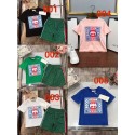グッチ キッズ 半袖Tシャツ＆ショーツセット春夏新作【GUCCI】おしゃれ子供用 半袖コーデセット（綿100％）グッチ ジュニア カジュアルTシャツ＋パンツ 2点セット