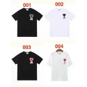 CDG 定番愛心デザイン 親子用カジュアル T シャツ川久保玲ブランドCDG PLAY 親子半袖Tシャツ ハートロゴ白黒配色の愛心アクセントキッズ tシャツ川久保玲ブランド子供服 