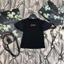グッチ子供服GUCCI 女の子向け夏服セット バブル袖 & ボンボンスカート プリンセス風デザイングッチGUCCI ファッションセット バブル袖 T シャツとボンボンスカート - 欧米の流行を身にまとうグッチ定番ロゴ入り T シャツ