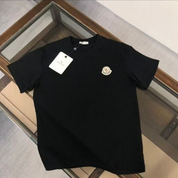 モンクレール子供服MONCLERキッズ tシャツ親子向け夏シンプル T シャツ 大人と子供が一緒に着れるMONCLER 子供服 & 大人服黒白の モンクレールT シャツシンプルで個性的大人と子供兼用