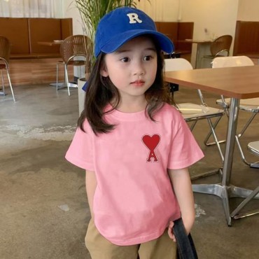 川久保玲ブランドCDG子供服   キッズ夏用 T シャツ 愛心デザインで個性的なキッズファッションキッズ tシャツCDGキッズ夏用 T シャツは個性的な愛心デザインキッズ夏服川久保玲ブランド