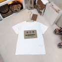 Burberry 子供服バーバリー T シャツとショートパンツセット男女児用夏服バーバリー 上下セット tシャツ ショーツ 2点キッズ服子供の個性表現バーバリー 白 T シャツと黒ショートパンツセット