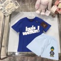 ルイヴィトン tシャツ子供服 上下セット【LV】キッズ 夏の カラフルな 2 ピースセット T シャツ & ショート ミッキーモチーフルイヴィトン キッズ セットアップ 男の子女の子