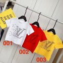 ルイヴィトンキッズ夏服T シャツLouis Vuitton キッズ夏ファッションT シャツキッズ専用 夏の エレガントなロゴプリント T シャツ ハイクオリティ素材ルイヴィトン子供服