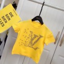 ルイヴィトンキッズ夏服T シャツLouis Vuitton キッズ夏ファッションT シャツキッズ専用 夏の エレガントなロゴプリント T シャツ ハイクオリティ素材ルイヴィトン子供服
