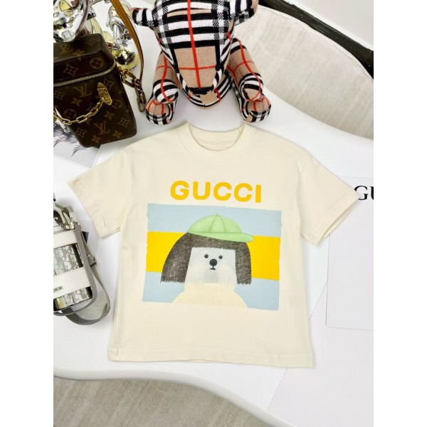 グッチキッズ tシャツ激安 ブランド子ども服パロディ夏ボーイズ ガールズ ユニセックスジュニア こども服プリントGUCCI半袖Tシャツ 子供服 キッズ ベビー トップスブランドコピー服子供服 ベビー服