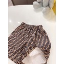 フェンデイ可愛いクマ柄 ピンク T シャツとセット キッズ夏服 2 ピースFENDI 子供服、ピンククマ柄 T シャツとショートパンツフェンデイトレンディなデザイン耐久性ハイブランド韓国風
