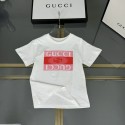 グッチボーイズ ガールズ ユニセックスジュニア こども服トップス キッズベビー服プリント半袖GUCCITシャツ 子供服グッチ キッズ ベビー トップスブランドコピー服子供服 ベビー服