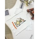 バーバリーキッズ夏服 ホワイト T シャツBURBERRYと可愛いテディベア柄バーバリーブランドロゴ T シャツエレガントなデザインバーバリーロゴとテディベアの柄が魅力的で、ホワイトのカラーがエレガントです