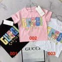 GUCCI キッズ用 グッチ夏の T シャツ カラフルなトム & ジェリー柄 3 色選択 ハイクオリティグッチ子供服T シャツ通気性素材GUCCI キッズ衣装