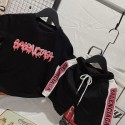 バレンシアガキッズ夏服セット Balenciagaキッズ専用 夏の 個性的な 2 ピースセット T シャツ & ショートバレンシアガT シャツ & ショートパンツ