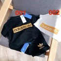 アディダスキッズ セット ブランドロゴ ブラック / ホワイト 日常・スポーツ両用adidas 子供用半袖 Tシャツ2 カラーアディダス子供用セットゴールドアクセントAdidas