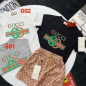 グッチキッズ 2 点セット ブランドロゴ モノグラムパンツ カジュアルスタイルGUCCIキッズセット ダブル G ロゴ カラーバリエーション豊富 アウトドア風グッチキッズファッショングッチ子供用セットトレンドアイテム柔軟素材