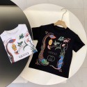 グッチキッズ T シャツ アート風プリント 高級感【GUCCI】キッズ T シャツ アートプリント ホワイトブラック 2 タイプ展開GUCCI 子供服グッチキッズ