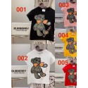 バーバリーキッズ T シャツ チェックテディ 可愛らしさと高級感 融合Burberry 子供用トップス テディベアプリント T ブランドアイデンティティ 日常着用バーバリー半袖子供服