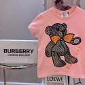 バーバリーキッズ T シャツ チェックテディ 可愛らしさと高級感 融合Burberry 子供用トップス テディベアプリント T ブランドアイデンティティ 日常着用バーバリー半袖子供服