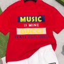 GUCCI 子供用トップス ミュージックプリント T カラフルカジュアル 日常着用グッチキッズ T シャツ 通気性グッチ子供服3 ヴァリエーショングッチハイブランド