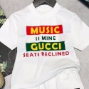 GUCCI 子供用トップス ミュージックプリント T カラフルカジュアル 日常着用グッチキッズ T シャツ 通気性グッチ子供服3 ヴァリエーショングッチハイブランド