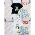 ルイ・ヴィトン子供服 2 点セット アートベア カラフル柄 夏向けファッションLOUIS VUITTONキッズ 2 点セット アートベアプリント T シャツLV 高品質ルイヴィトン