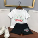 大人気虎柄KENZO キッズ タイガーヘッド ブラックコーデ 注目ケンゾー子供服虎柄ハイクオリティKENZO キッズ 2 点 ファッション ケンゾー