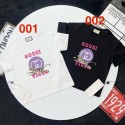  グッチ激安 ブランド子ども服パロディ夏春秋ボーイズ ガールズ ユニセックスジュニア こども服男の子 女の子グッチ 男児 女児TシャツユニセックスプリントGUCCI半袖Tシャツ 子供服 キッズ ベビー トップス