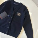 ルイヴィトン子供服 秋冬向け キッズサイズ ボタン式 高品質ニットカーディガンLV子供服キッズ定番デザインニットカーディガン防寒キッズルイヴィトン偽物超安いレディースメンズ高品質ルイヴィトン子供