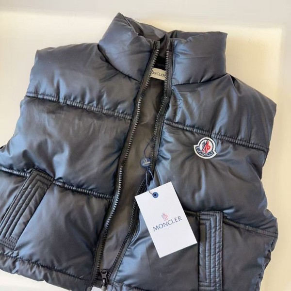 激安モンクレールMONCLER 子供ダウンベスト子供服秋冬超安い偽物モンクレールキッズ 男児 女児服MONCLERキッズ高品質冬服子供用ブラック防寒モンクレール キッズ ダウンベスト