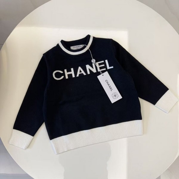 シャネル キッズ服ニットセーター秋冬CHANEL子供服超安い偽物ブランドシャネル 子供洋服シャネル子供服可愛い高品質子供用ニット 2025新作
