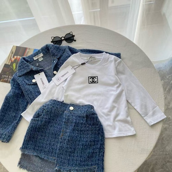 シャネル 子供服chanelキッズ 秋冬 子供キッズガールズ 3 点セットシャネル可愛ら高品質流行り子供用シャネル女の子洋服シャネル韓国風
